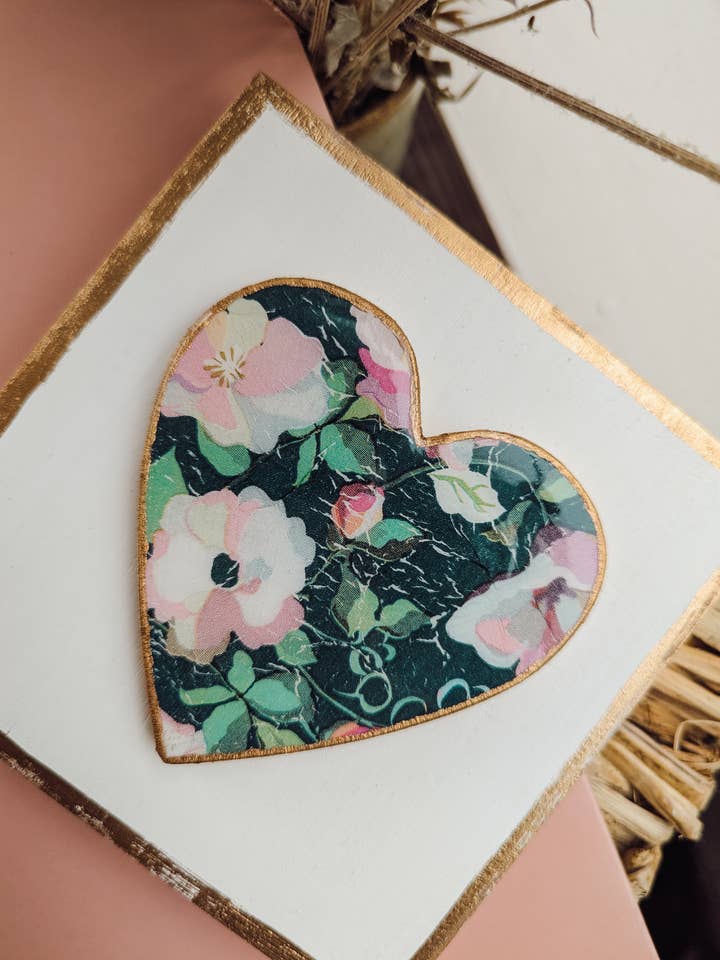 Floral Heart Block for wholesale by Heaven & Home