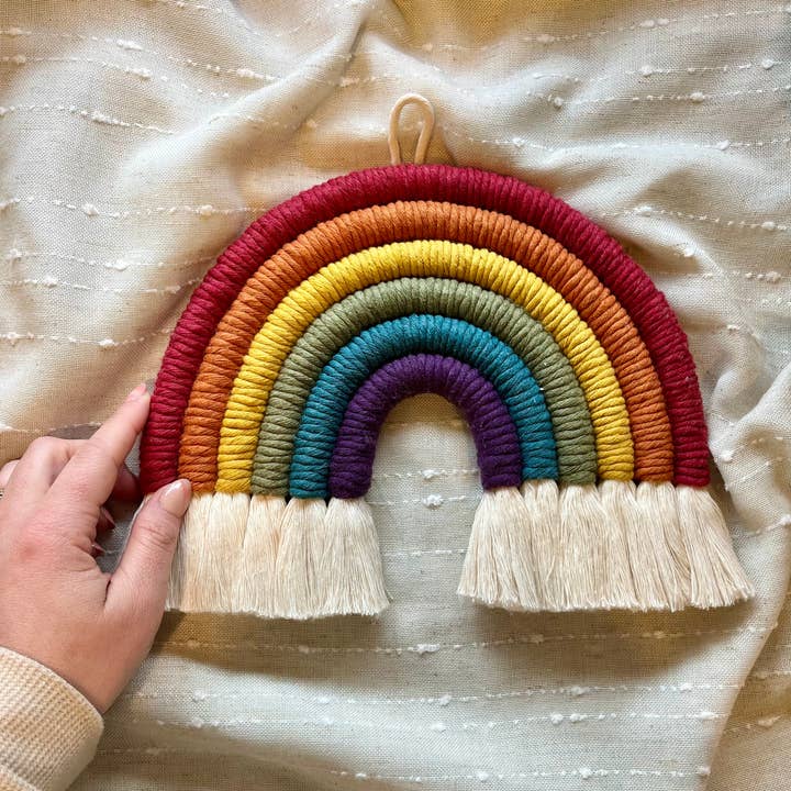 Macra Madam - Wholesale Tapestry/Textile - Macramé Rainbow Wall Hanging