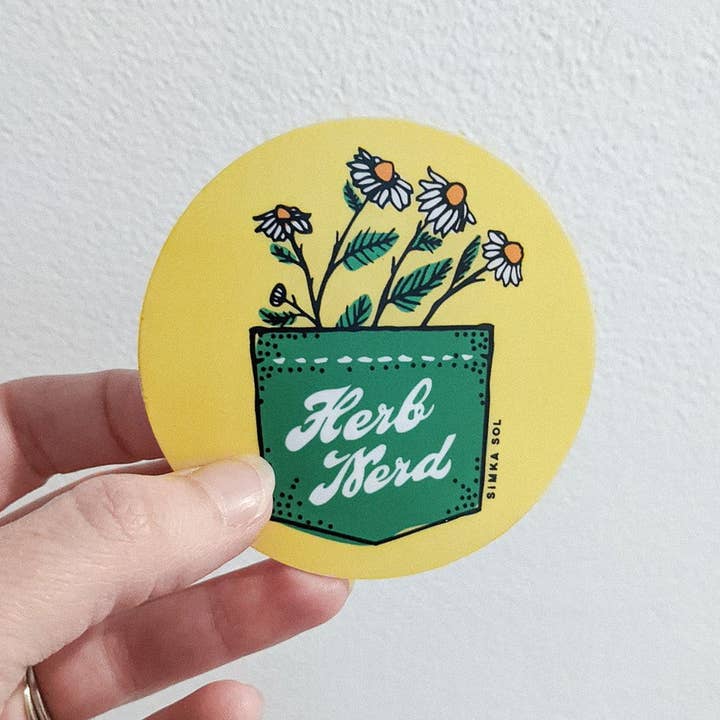 Simka Sol - Vente Autocollant - Herb Nerd - Autocollant en vinyle 3"