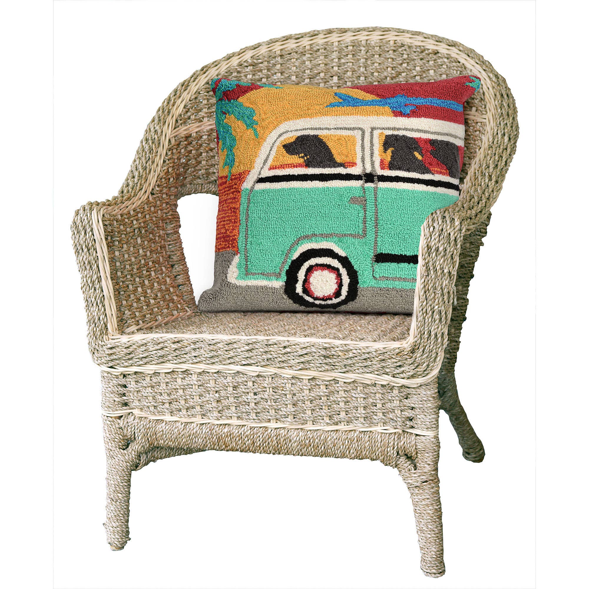 Sunset Frontporch Beach Trip Indoor/Outdoor Pillow for wholesale on Faire3