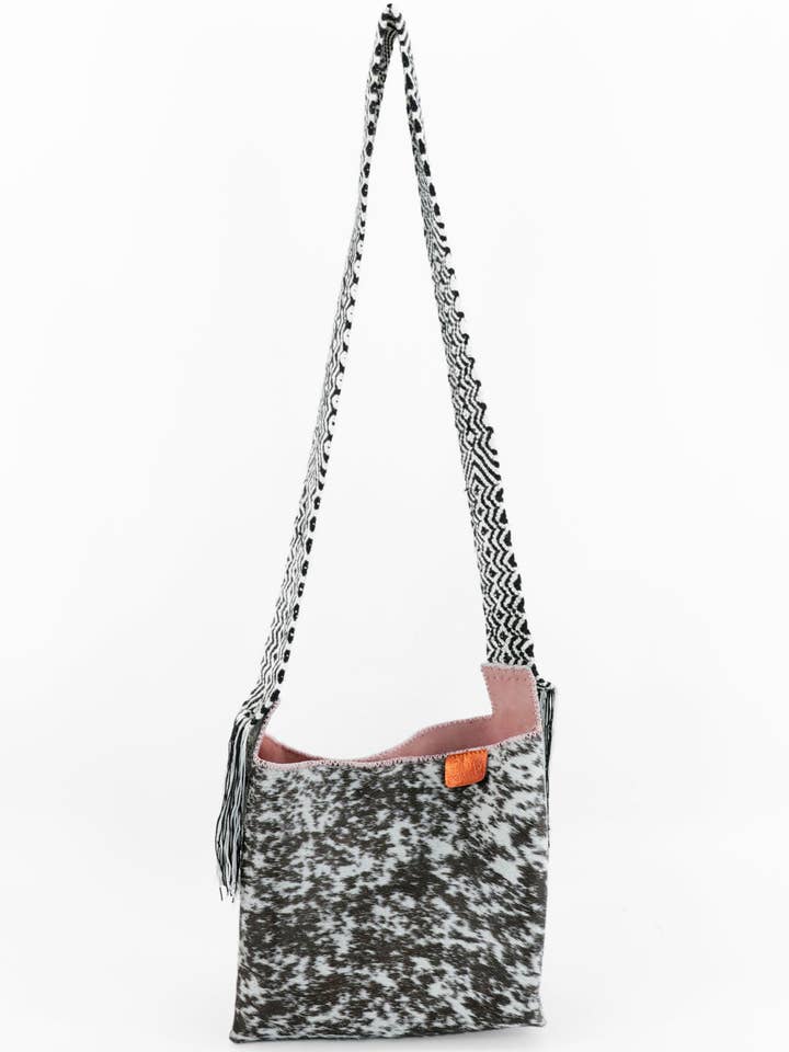 PIAMA TOTE BAG MITTEL FLAUSCHIG / SCHW&WS - BB ROSA #210012 für den Großhandel von Joaquina Cayetana