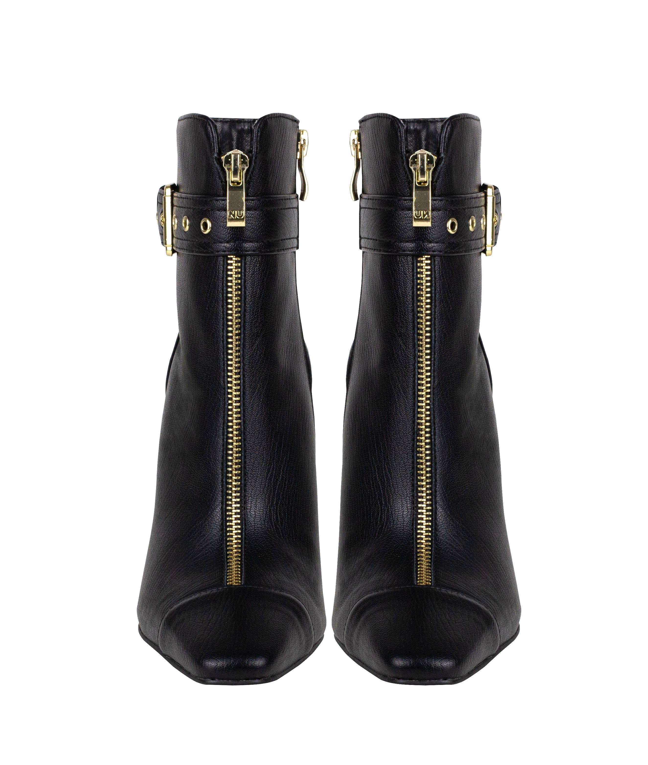 LADY COUTURE – Botins - Mulher por atacado – Botim com Salto em Forma de Triângulo e Abertura no Teto4