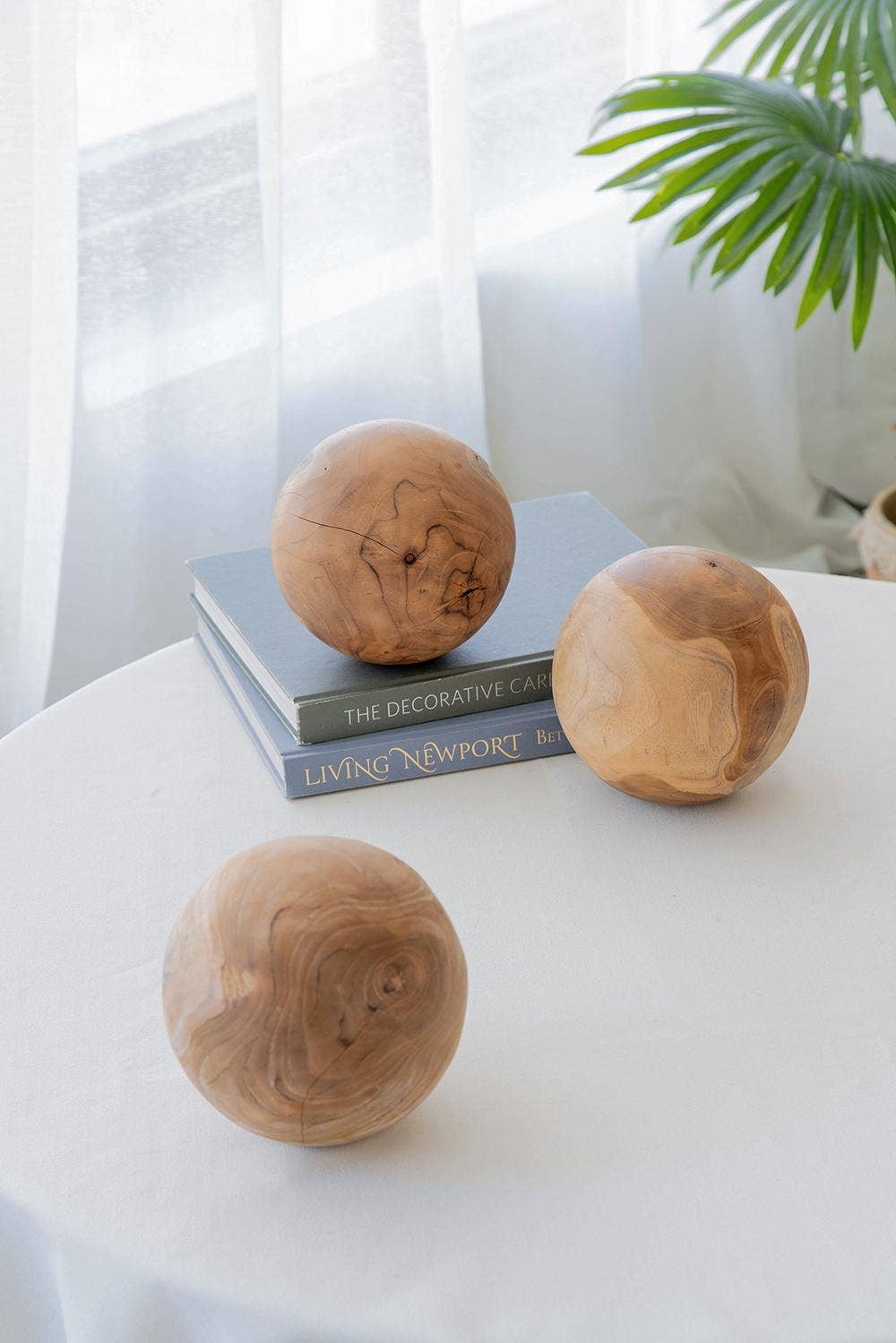 A&B Home Group Inc. - Wholesale Decorative Tabletop Object - S/3 Teak Ball9
