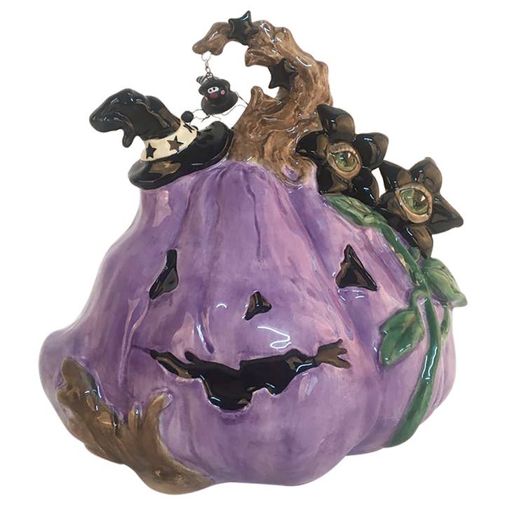 PURPLE PUMPKIN DECOR for wholesale by Blue Sky Clayworks