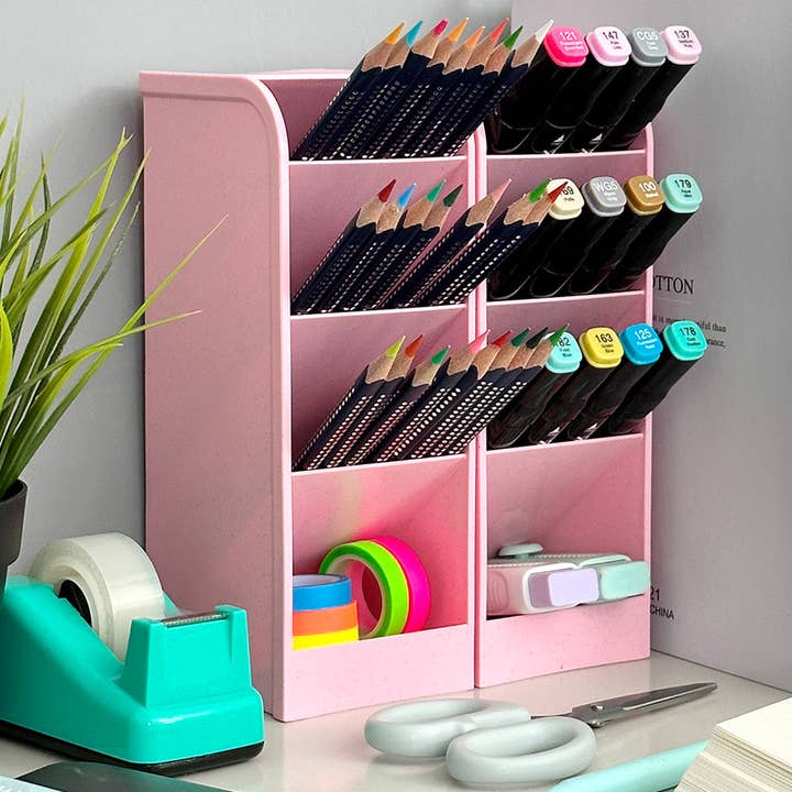 Wrapables Pen Organizer with 4 Compartments Desktop Storage for wholesale by Wrapables.com