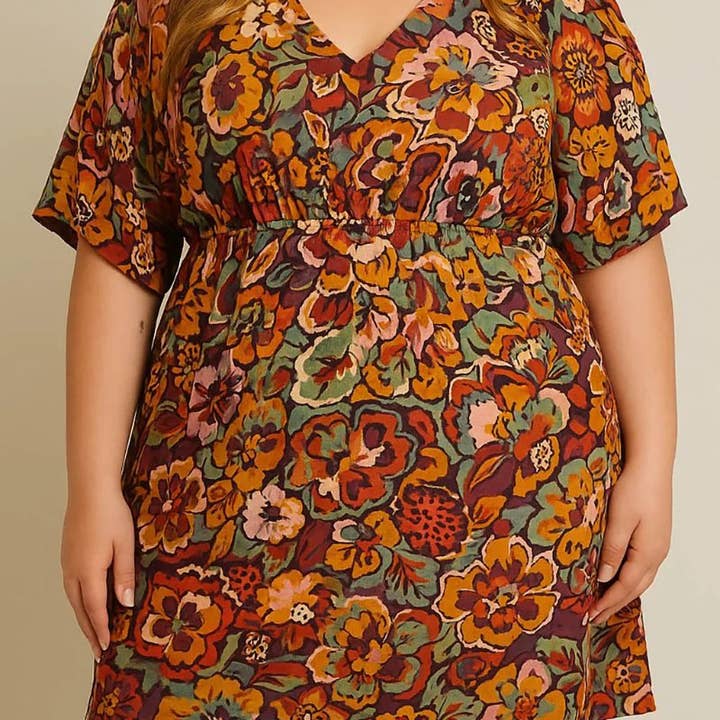 Vestido Mini Plus Size com Estampa Floral Retro, Manga Curta, Decote em V e Cintura Ajustada e outras tendências em Compre sapatilhas jau B2B. Devoluções gratuitas e condições de pagamento a 60 dias na Faire na Faire.