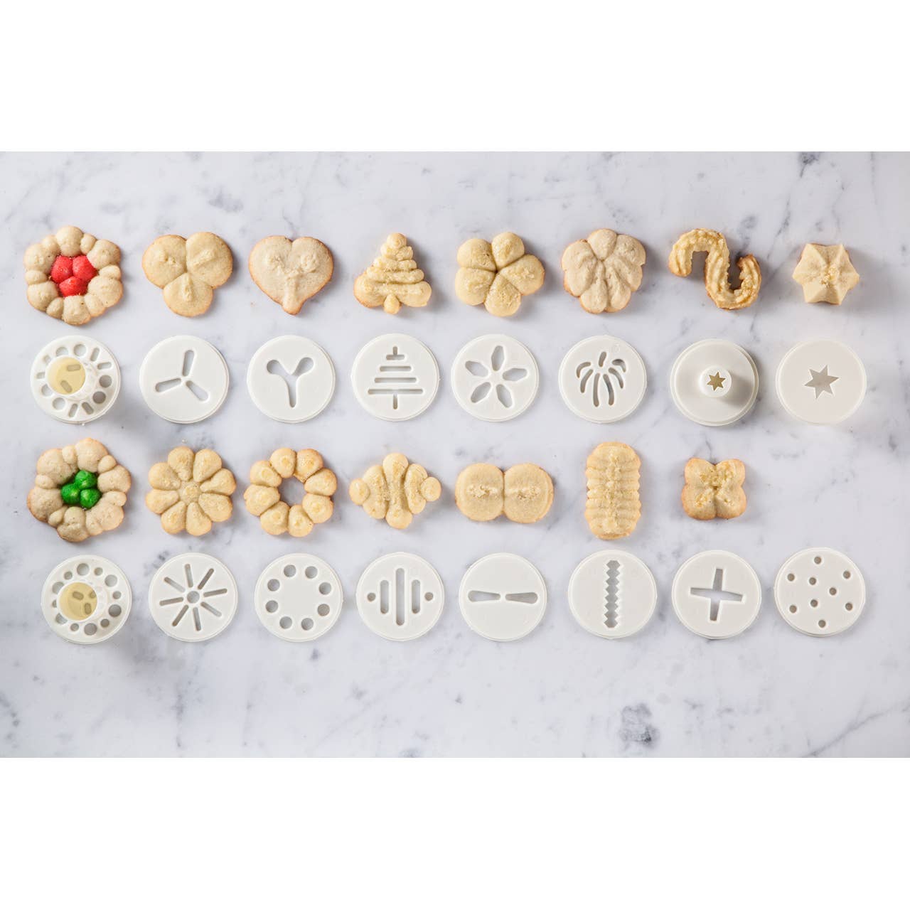 Gourmac - Wholesale Cookie Cutter - Easy Action Cookie Press & Food Decorator, 23-piece set2