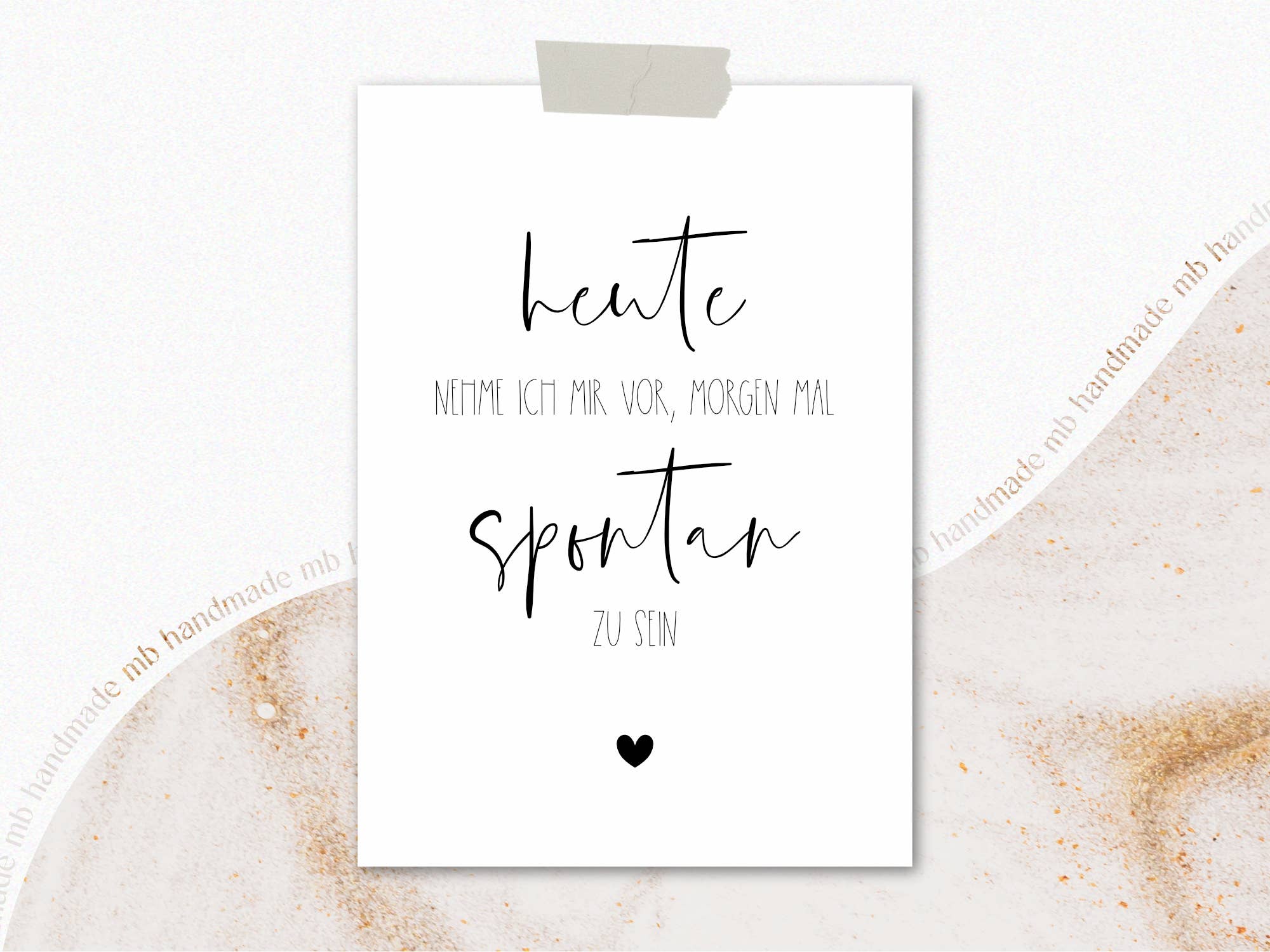 mb handmade - Wholesale Everyday Greeting Card - Today I INTEND TO BE SPONTANEOUS TOMORROW1