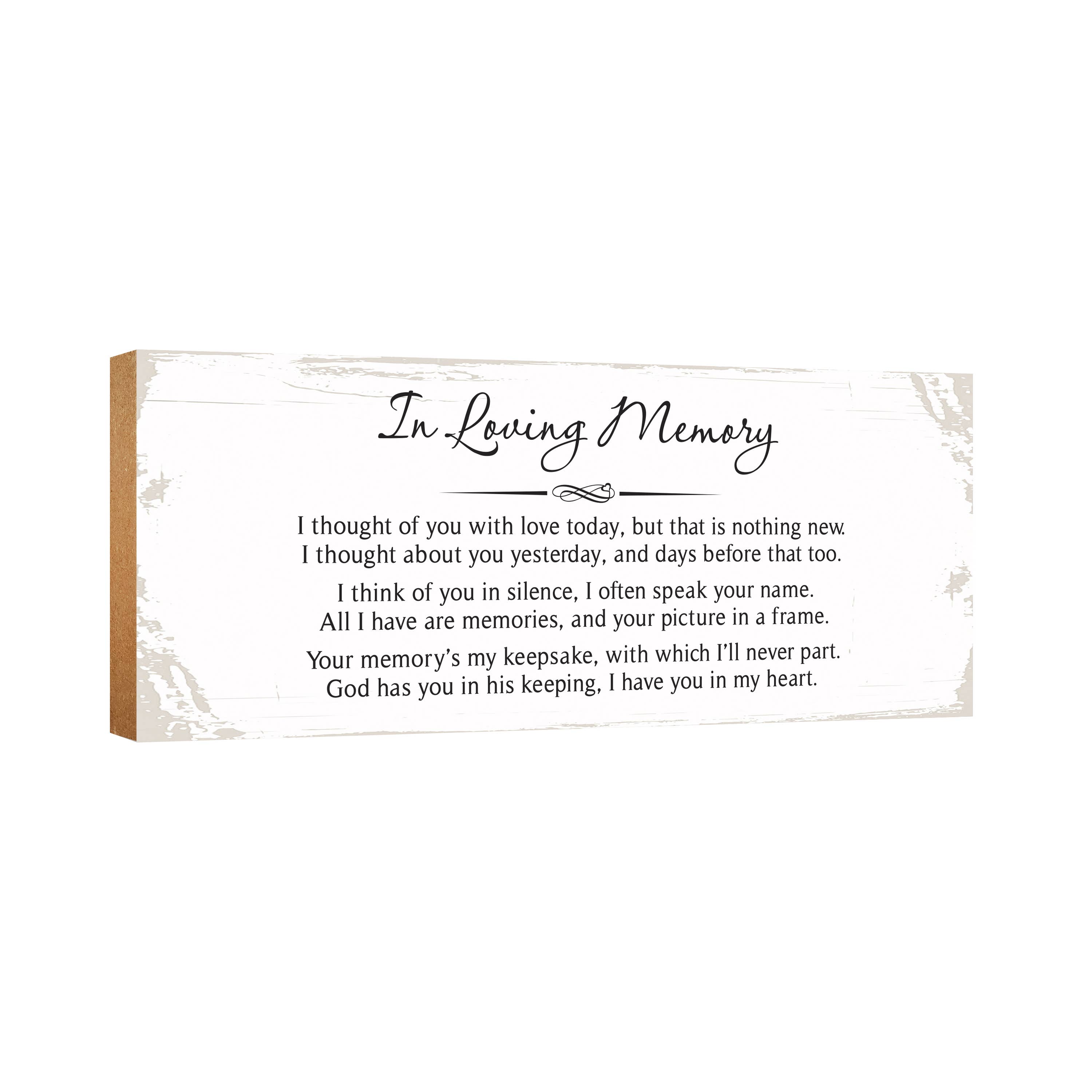 LifeSong Milestones - Wholesale Sign - Bereavement Human Memorial Shelf Sitter: In Loving Memory