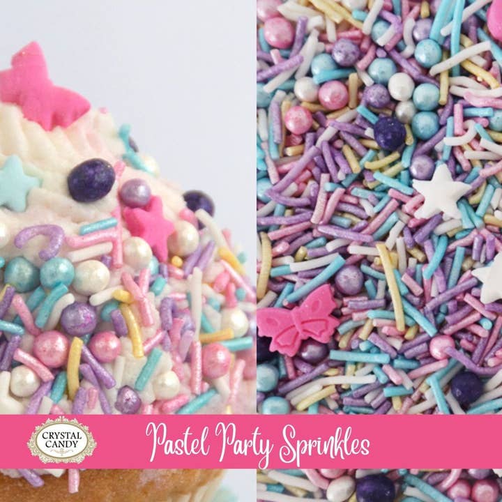 Crystal Candy Perfect Sprinkle - Pastel Party for wholesale by Crystal Candy Unique Cake Decorations