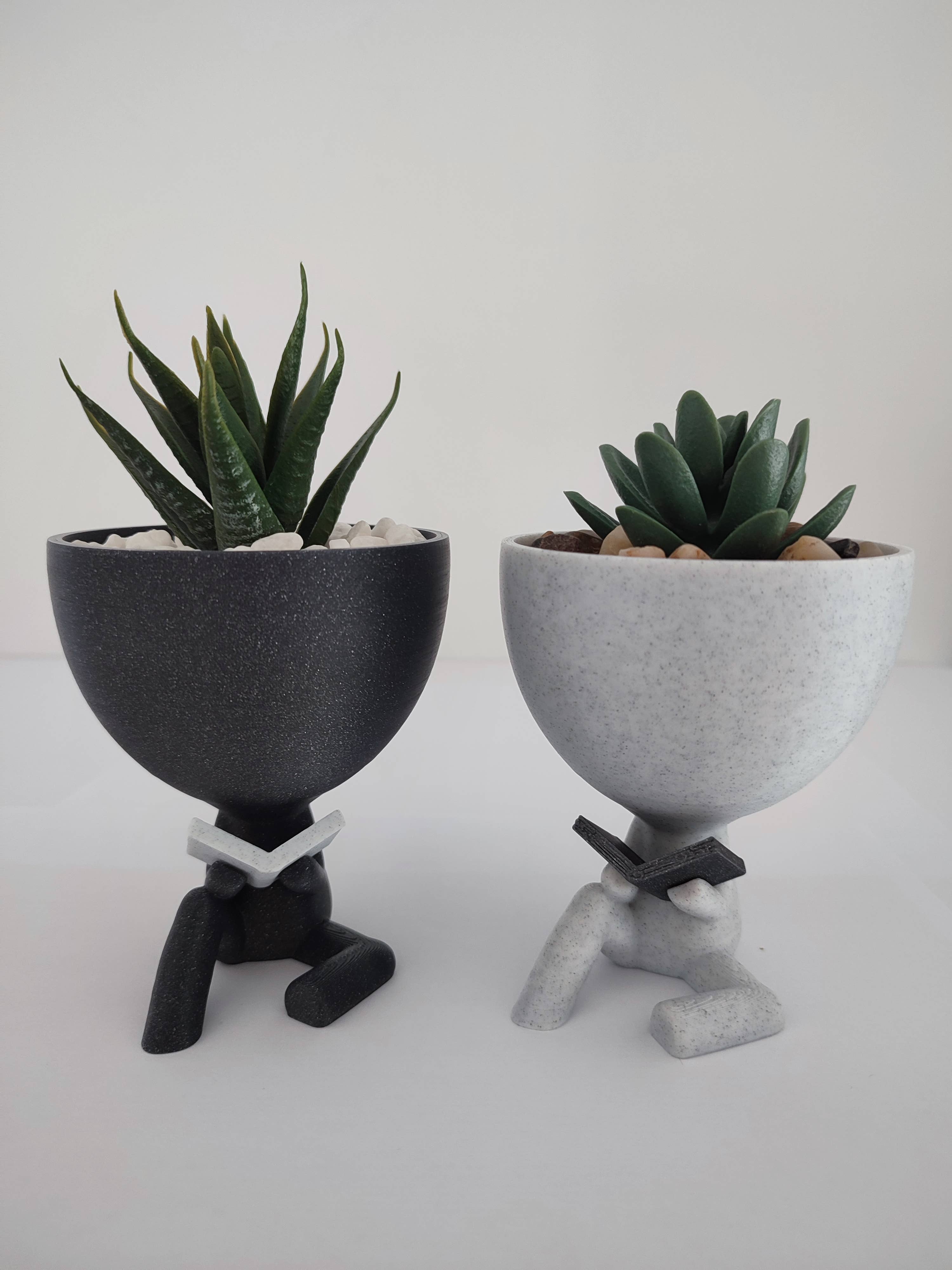 3DROOTS - Wholesale Plant Pot - Person pot with book - Robert plant - Planter.2