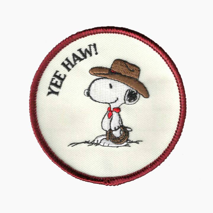 Gestickter Bügelaufnäher Snoopy "Cowboy" – 7,5 cm für den Großhandel von Titlee