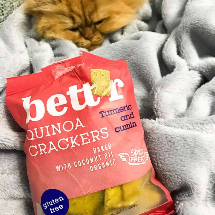 Smart Organic - Wholesale Crackers - Quinoa Crackers Turmeric & Cumin, Bio, Bett'r, 100g5