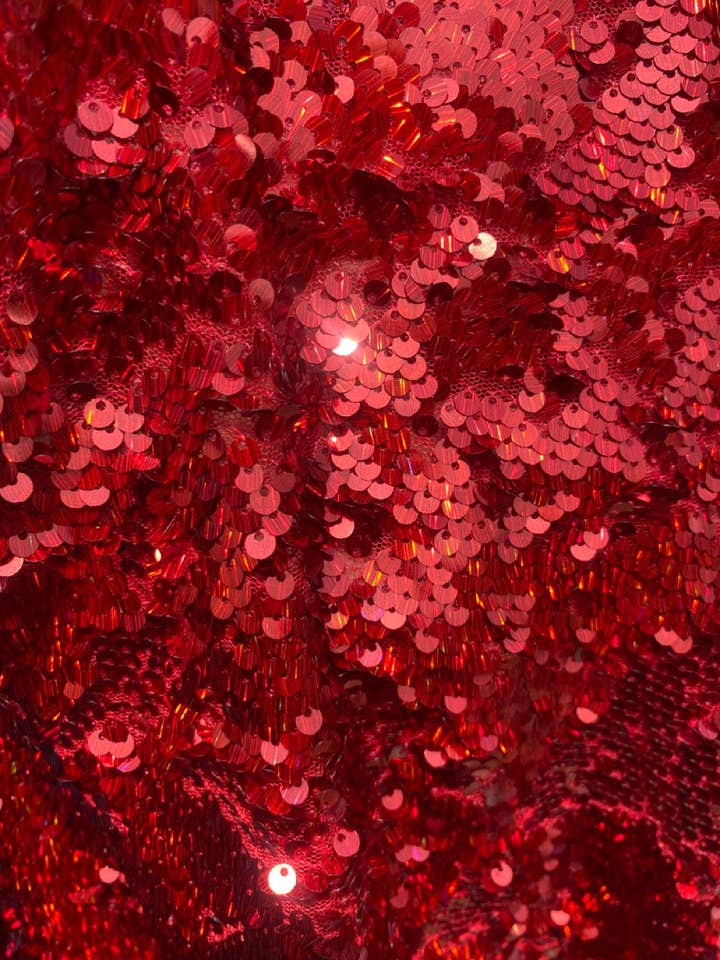 Fumbalinas – wholesale Kaftan – Women's – Red Holographic Sequin Maxi Kaftan Gown / Kimono Robe21