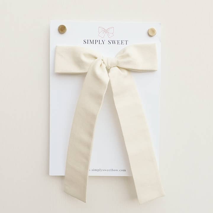 Cream - Big Girl Bow for wholesale by Simply Sweet Bow