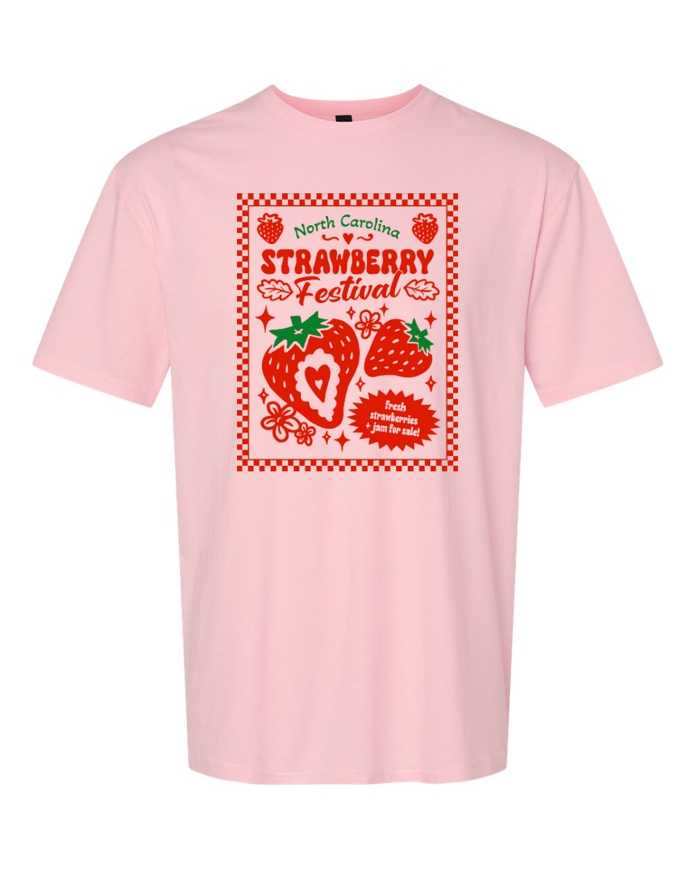 Smallest Dad Studio - Vente T-shirt sérigraphié – femme - T-shirt Strawberry Festival1