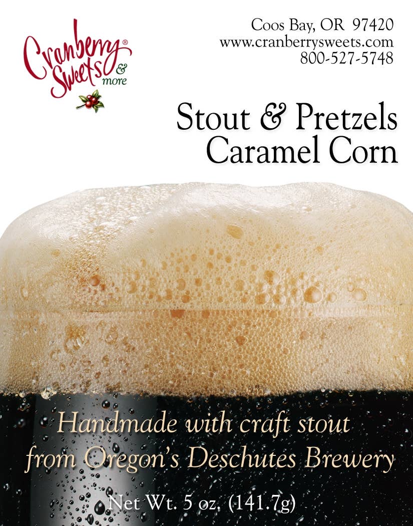 Cranberry Sweets & More - Vente Pop-corn - Popcorn à la stout et aux bretzels0