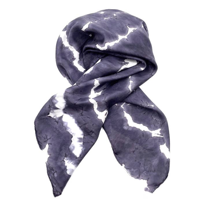 Écharpe bandana en soie Charcoal Sketch - CS30 pour la vente par Scarf Spree