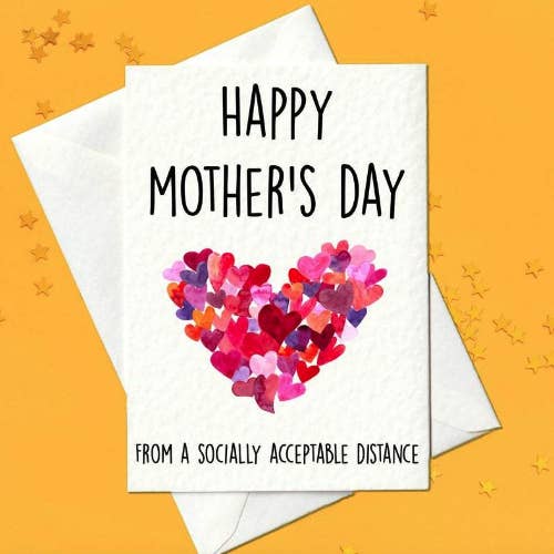 Cartão engraçado do dia das mães - distanciamento social (A6) por atacado de Prickly Cards