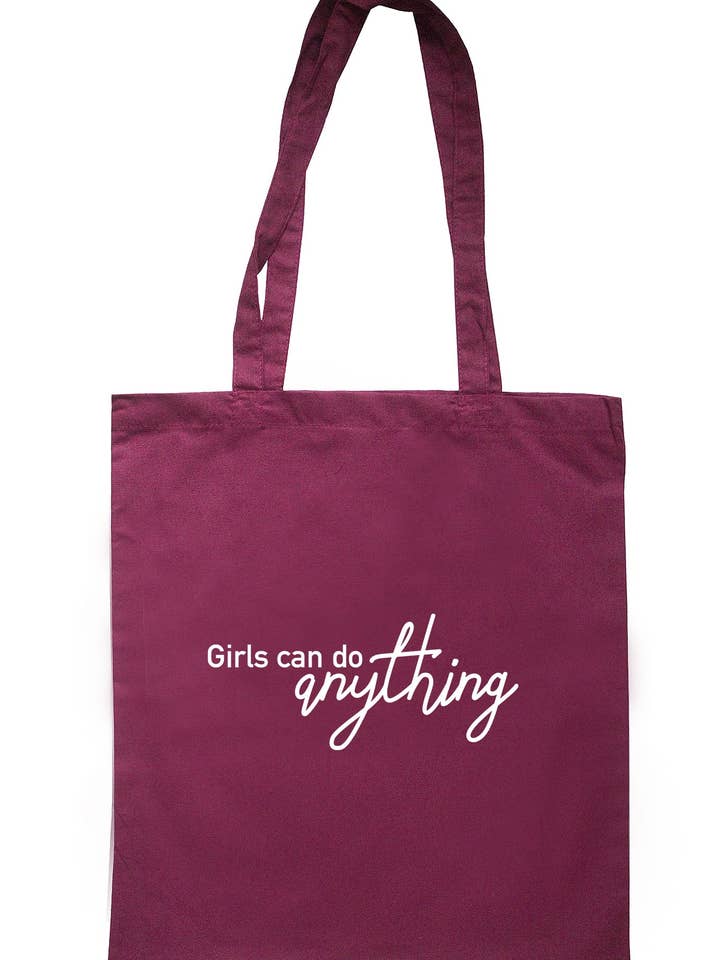 Girls Can Do Anything Tote Bag S1049 for wholesale by Illustrated Identity