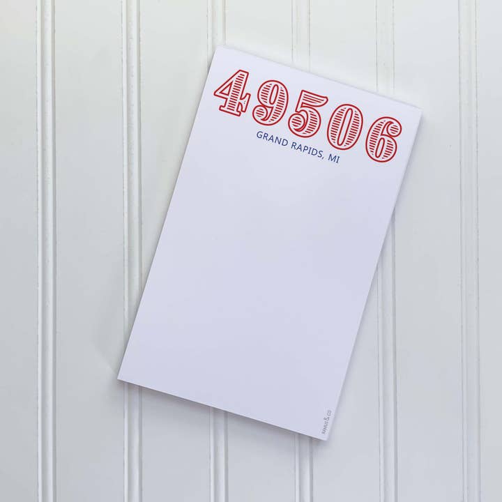 CUSTOM NOTEPAD Zip Code + Town for wholesale by Ramus & Co.