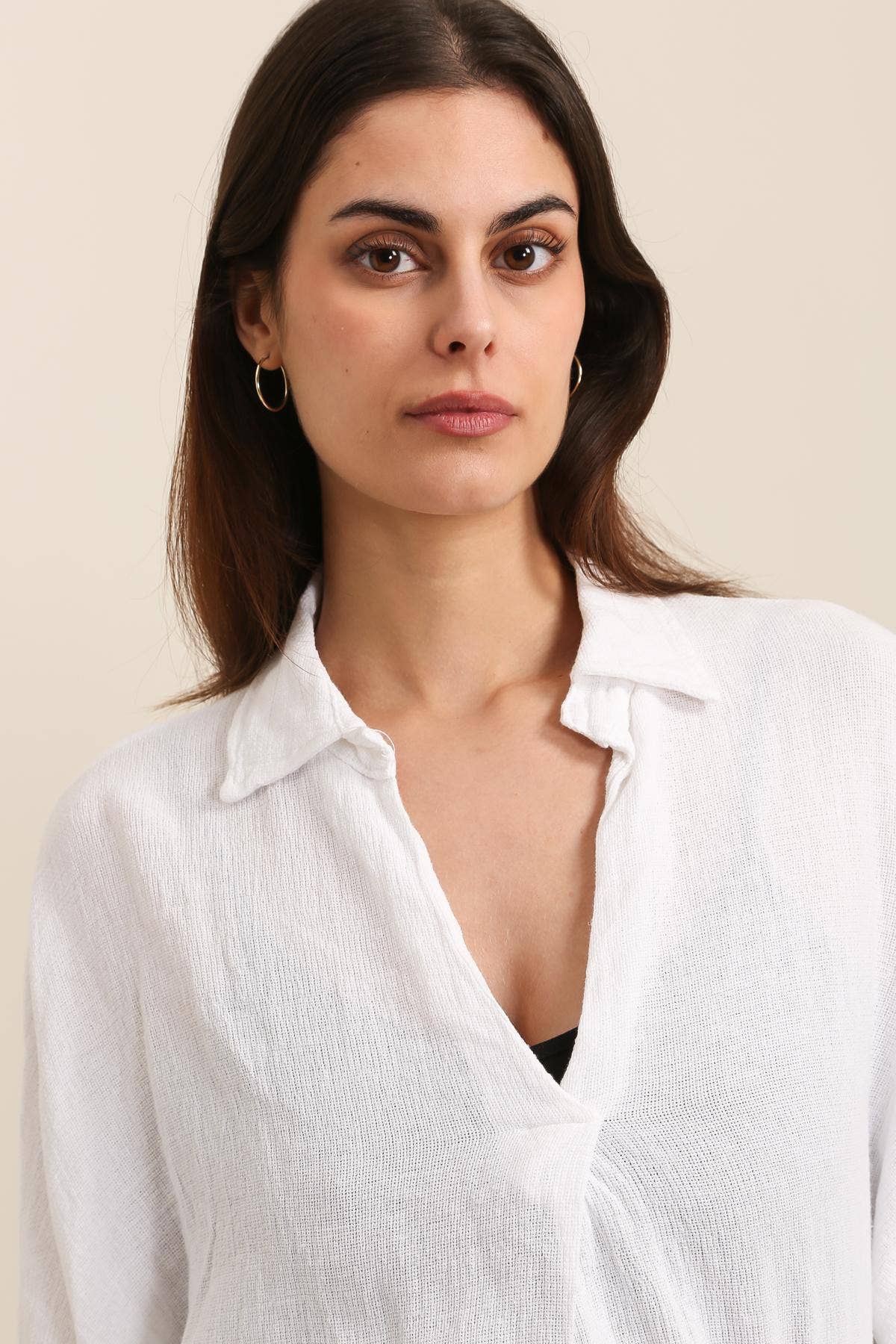 LÉA & LUC - Wholesale Tunic - Women's - Blouse in 50% linen 50% cotton REF. 1007017