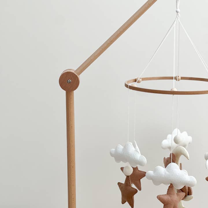 Handmade Mobile - Wooden Arm and other Purchase Wholesale clydeplant nursery. Free Returns & Net 60 Terms on Faire trending on Faire.