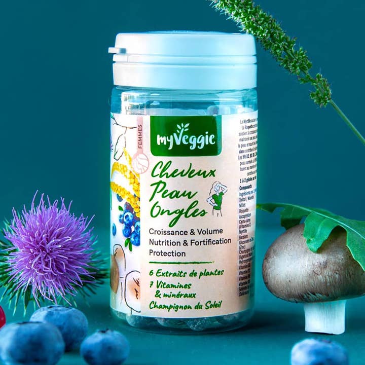 myVeggie Cheveux Peau Ongles (pilulier 60 gélules) pour la vente par myVeggie