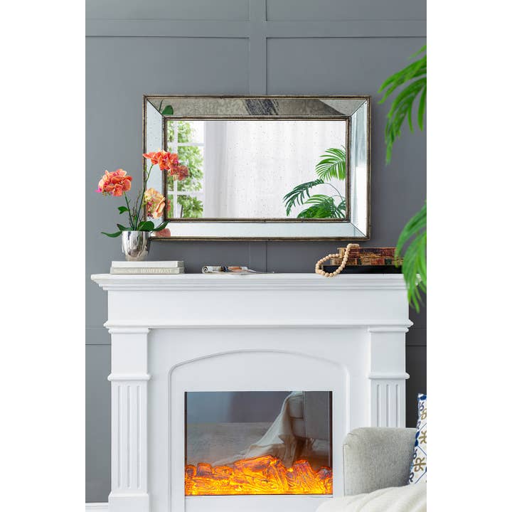 A&B Home Group Inc. - Wholesale Wall mirror - 27.6x3.2x43.3" MDF Antiqued Beveled Wall Mirror8