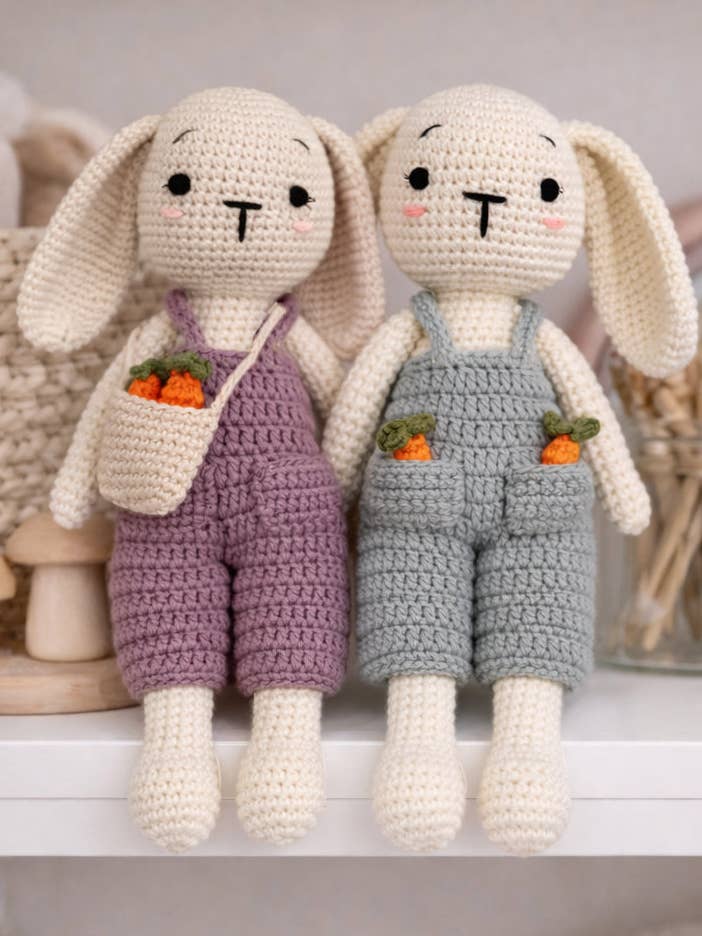 Violet & Henry Sleepy Bunny Doll for wholesale by OLIVE & CRADLE