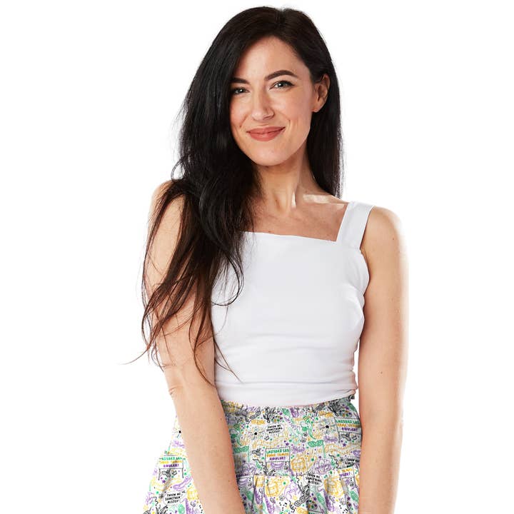 The Mardi Gras Smocked Skort for wholesale by Stewart Simmons