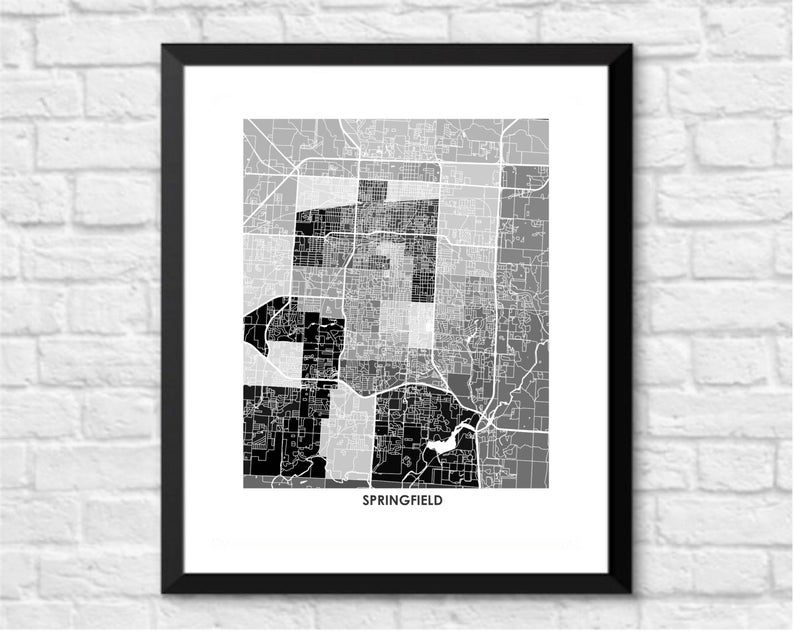 Juanita's Adventures - Wholesale Art Print - Juanitas Springfield MO Map Print2