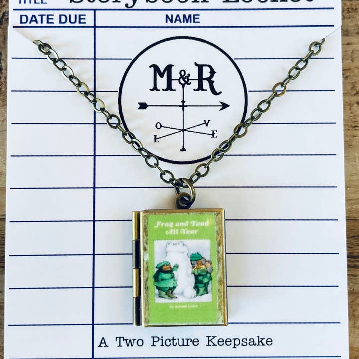 Marshall and Rose - Wholesale Locket Necklace - Book Locket Frog and Toad All Year0