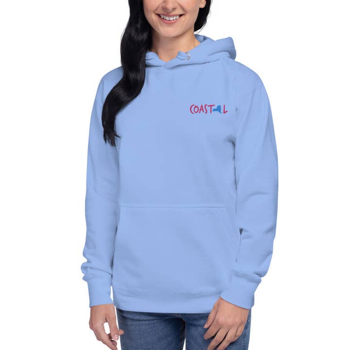 Coastal New York™ Beachfront Unisex Hoodie for wholesale by Coastal & Midwest State of Mind