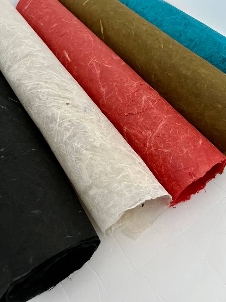 Fiber Paper Black Thin Gift Wrap Craft Making School Project for wholesale by HimalDesign