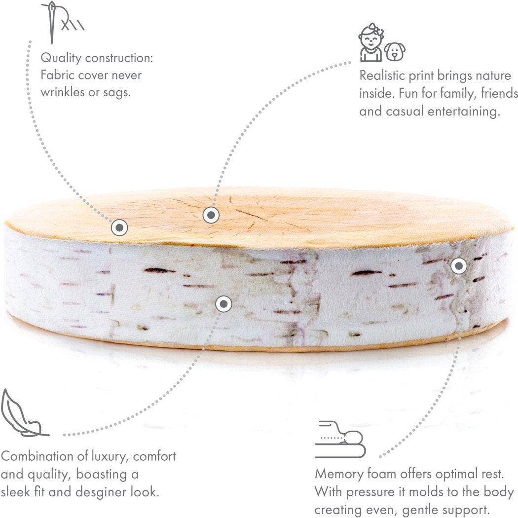 Husband Pillow - Wholesale Chair Cushion - Log Maple Slice Memory Foam Seat Cushion Decorative Pillow - Bring Nature Home3