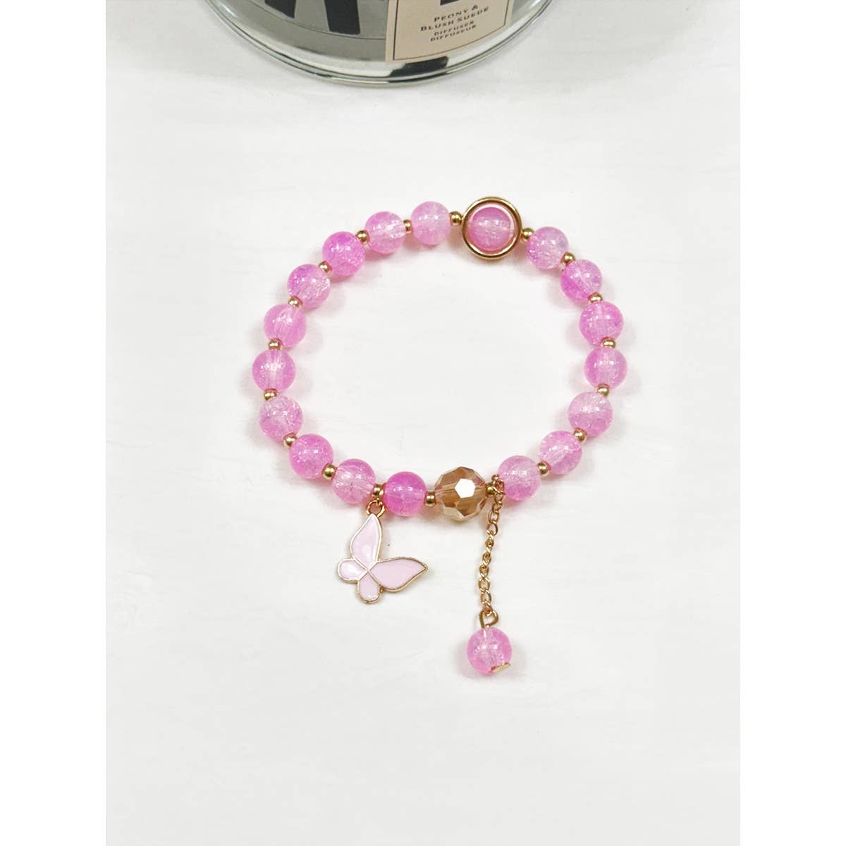 Butterfly Pendant Mix Bead Bracelet for wholesale on Faire2