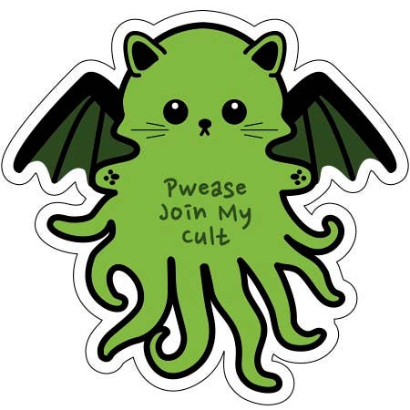 Cute Cathulhu Sticker - HP Lovecats - a Cat by Monstorium for wholesale by MONSTORIUM