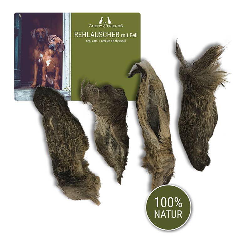 Cheny & Friends - Wholesale Pet Treats - Dog - Deer ears with fur0