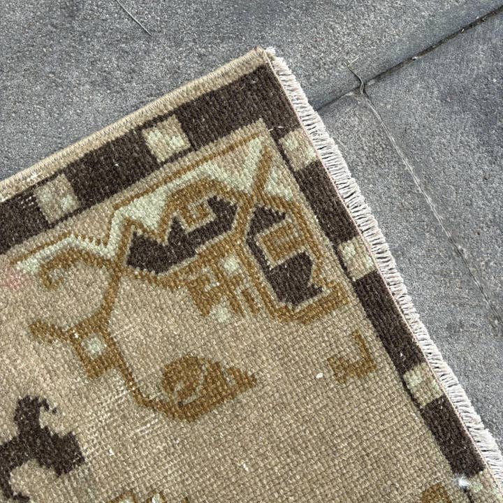The Loom Wholesale - Wholesale Door Mat - Small Turkish Oushak Vintage Rug Handmade Door Mat6
