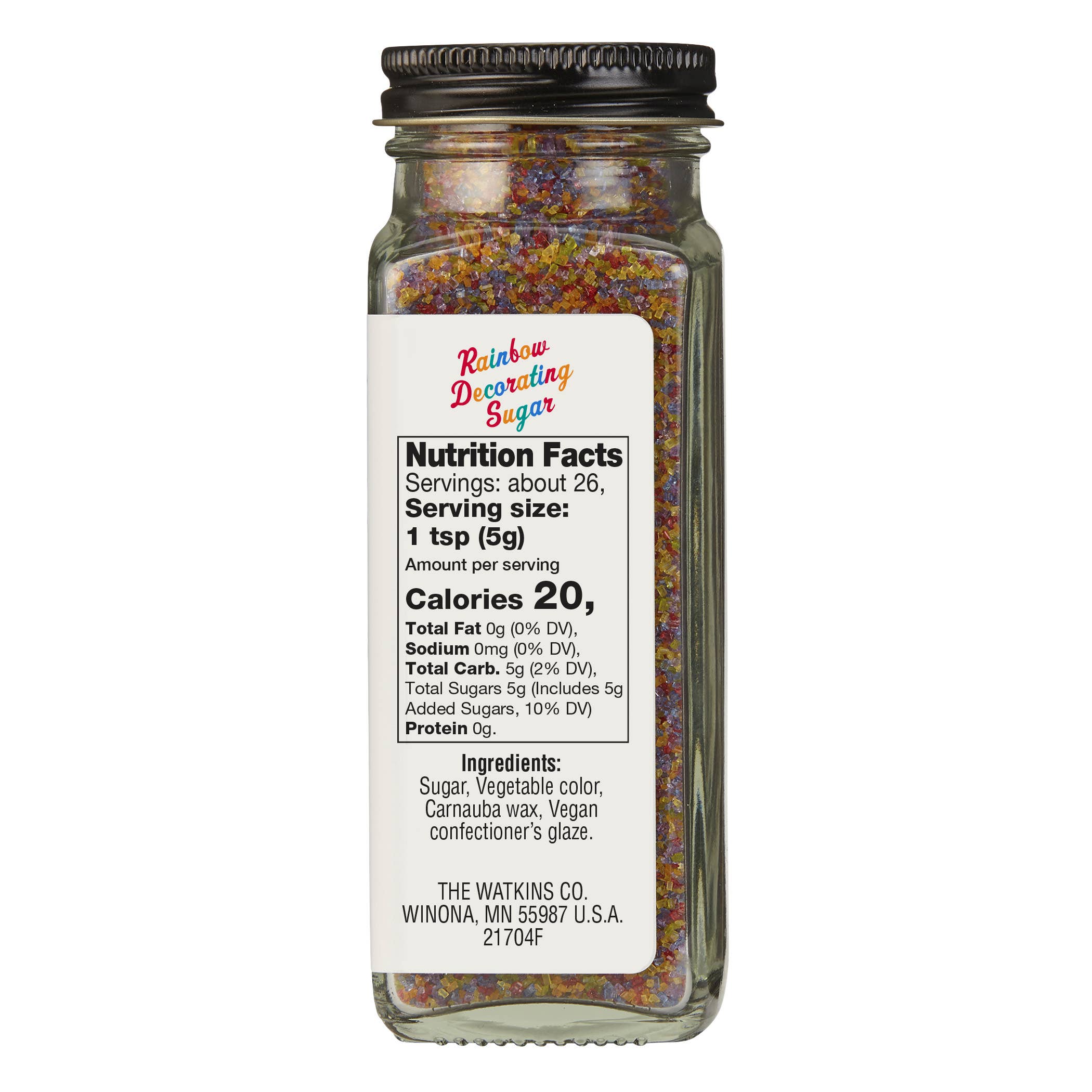 The Watkins Co. - Wholesale Sugar/Sweetener - Rainbow Decorating Sugar 4.6 oz1