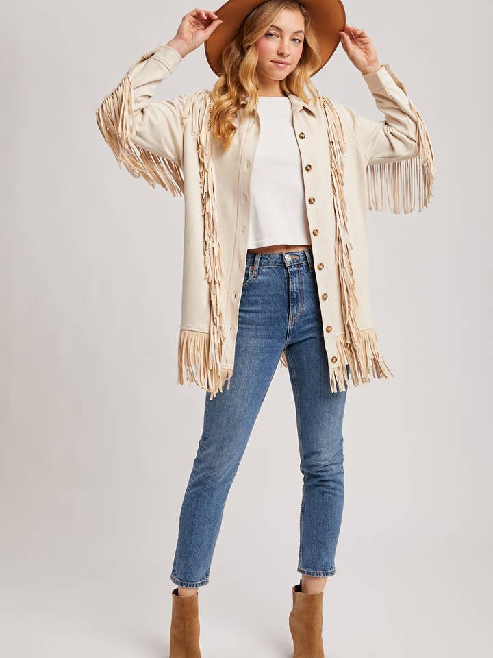Bluivy - Wholesale Jacket - Women's - VEGAN SUEDE FRINGED JACKET21