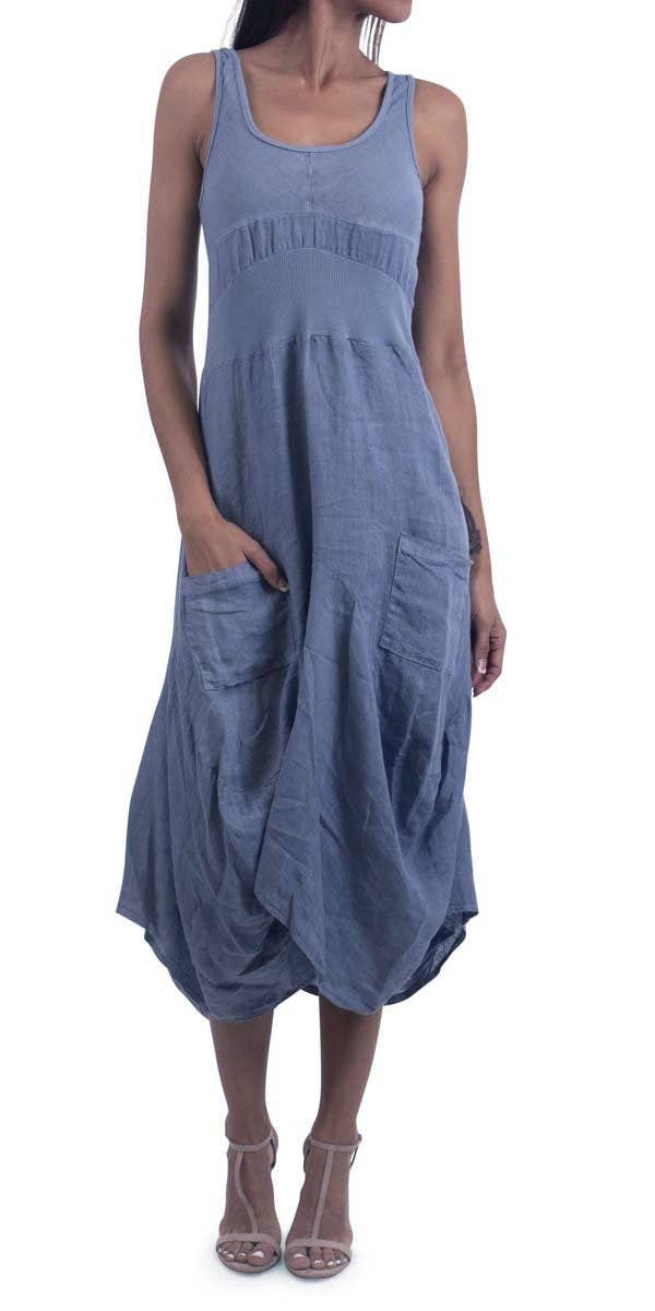 Gigi Moda - Wholesale Dress - Women's - Linen Sleeveless Dress19