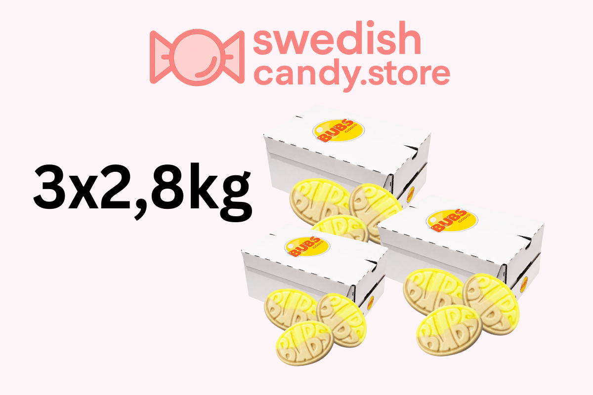 Swedish Candy.Store - Swedish Candy - Wholesale Gummy - BUBS Banana 2.8kg Swedish Candy2