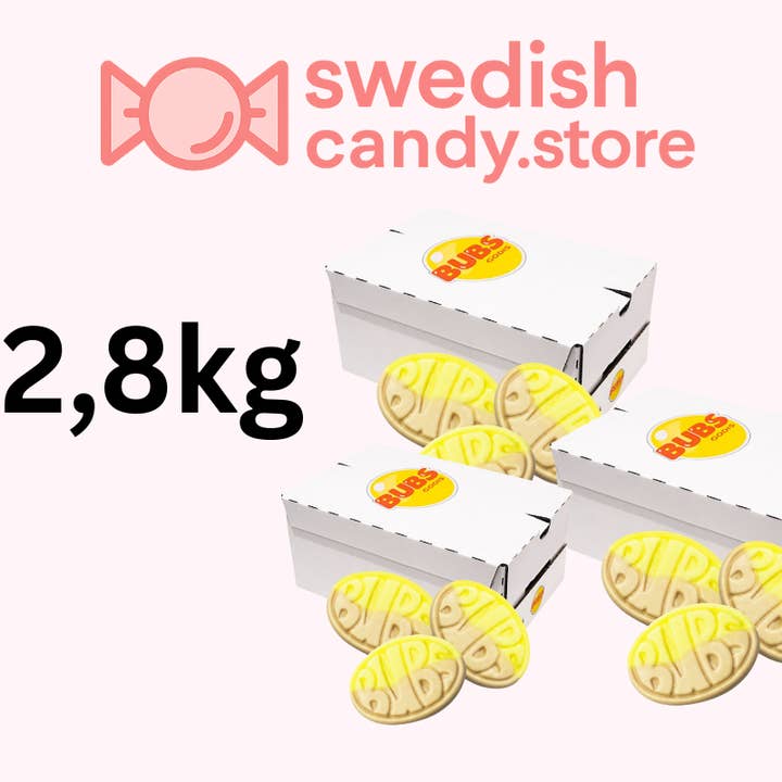 Swedish Candy.Store - Swedish Candy - Wholesale Gummy - Swedish Candy Bubs Banana 2.8kg BUBS3