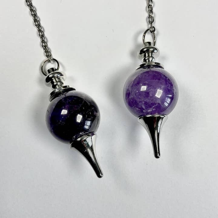 Amethyst Ball Pendulum for wholesale by Crystal Cove