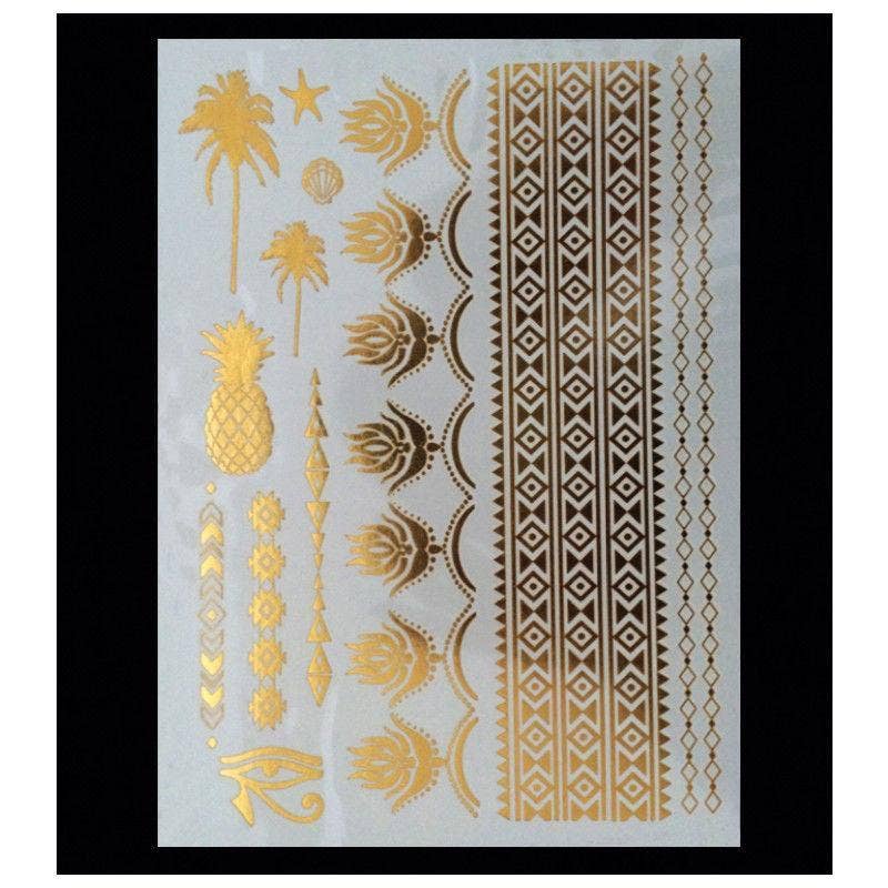 My Wholesale Warehouse - Wholesale Temporary Tattoo - Love Island Inspired Summer Festival and Beach Holiday Metallic Tattoos18