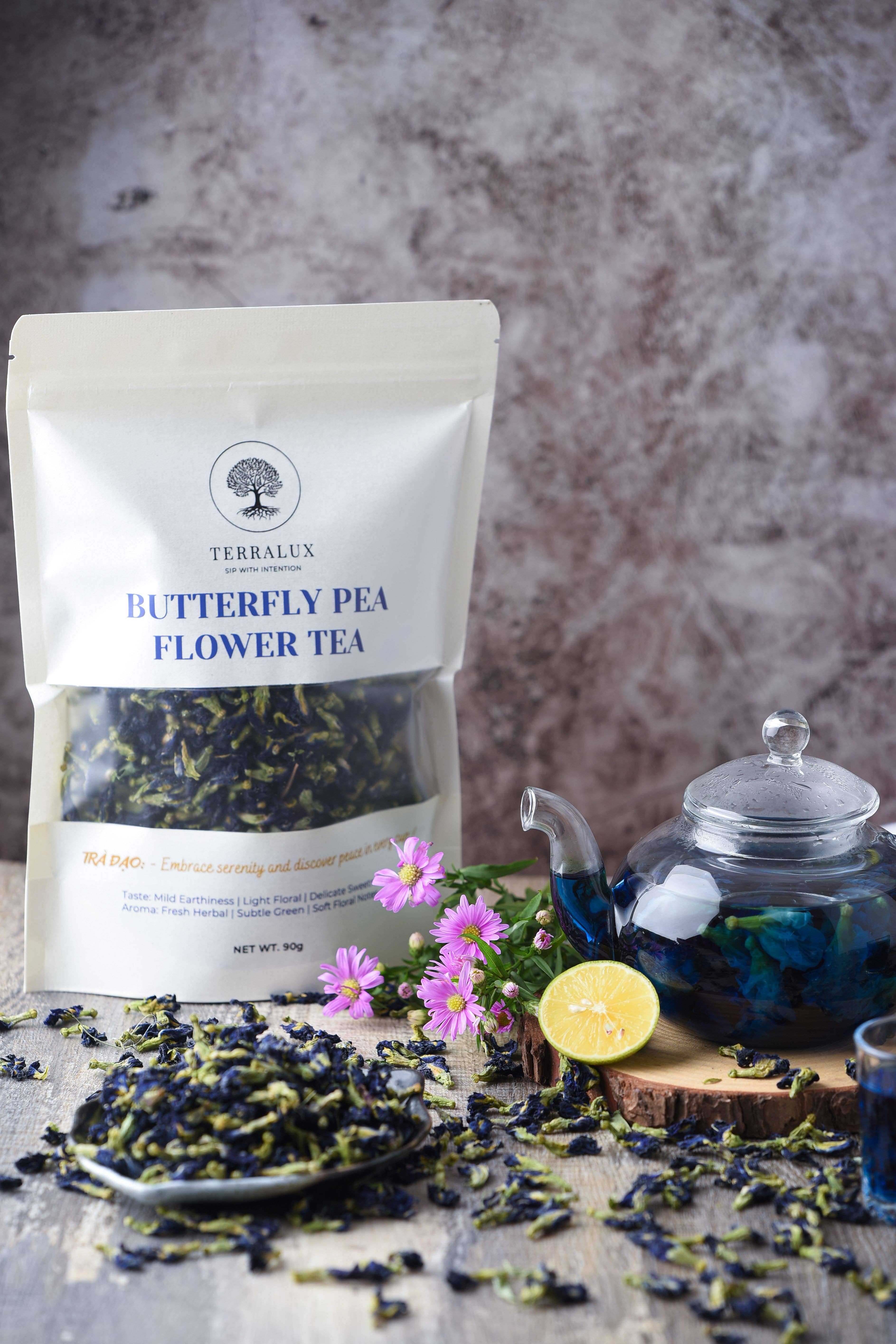Terralux LLC - Wholesale Loose Tea - Butterfly Pea Flower Tea4