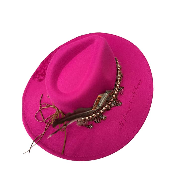 Wild Indigo – Engroshandel Cowboyhat - Dame – Vilde blomster Vilde heste Brændt hat Cowboy Western Hat3
