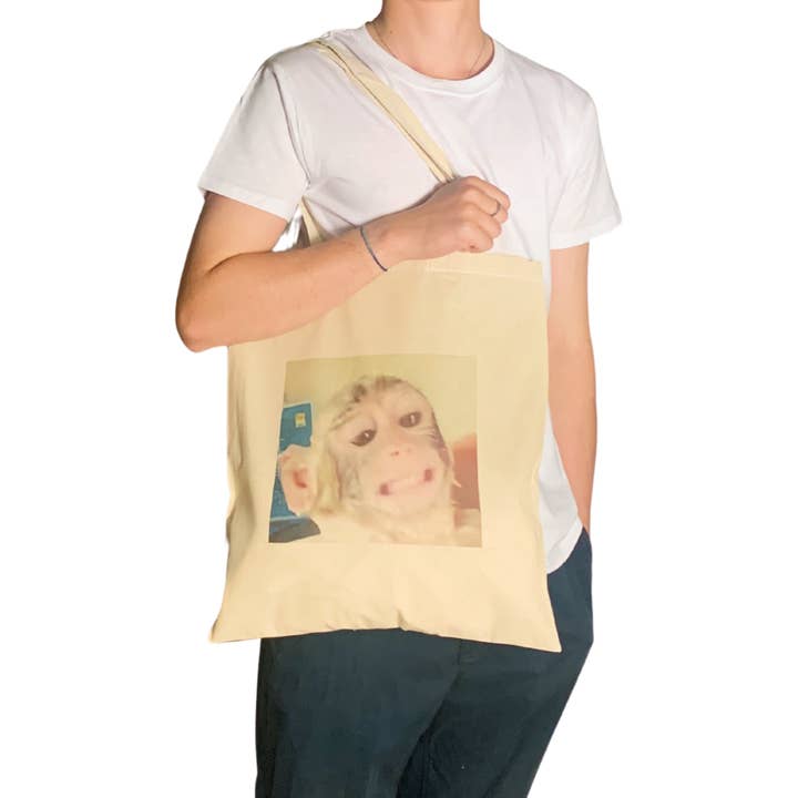 ZZZEBRAAA LIMITED - Venta al por mayor Bolsa grande - Unisex - Bolsa de mano divertida con meme del mono durmiente